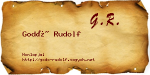 Godó Rudolf névjegykártya
